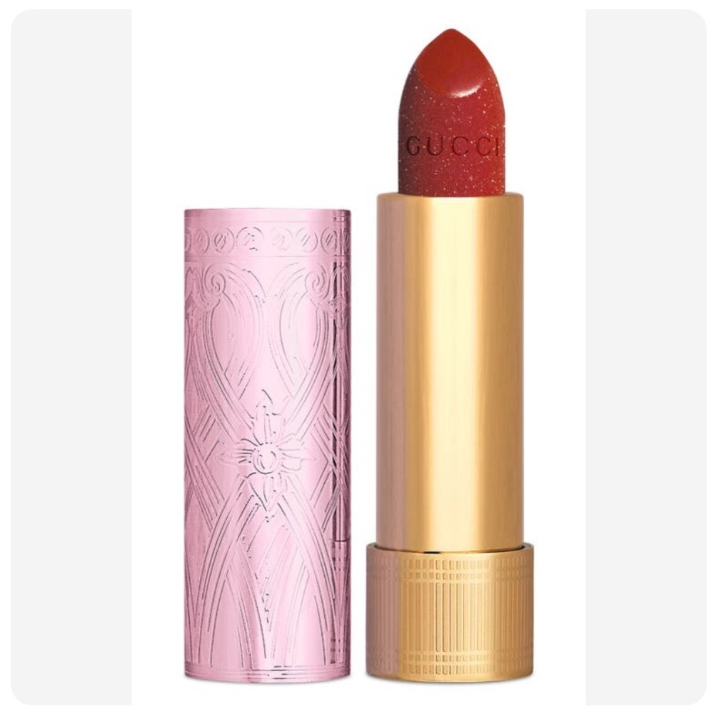 Gucci Velvet Lipstick Limited Edition #505 Janet Rust (Sparkly Red) - Picture 3 of 15